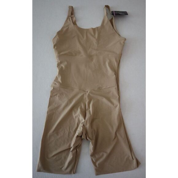 Maidenform Singlet Sleek Smoothers Sz S Beige All-Over Solutions Body Shaper - Picture 2 of 8